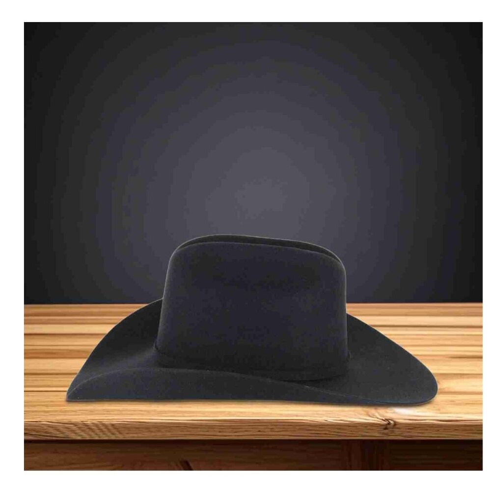 Mens Black Traditional Cowboy Hat